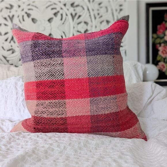 Felted Herringbone Throw Pillow - Picture 2 of 4